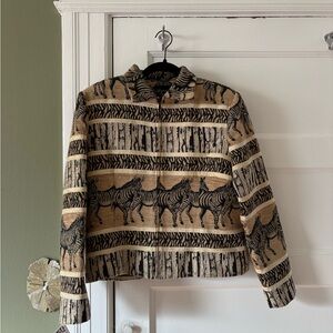 Vintage Giancarlo Ferrari Zebra Print Jacket